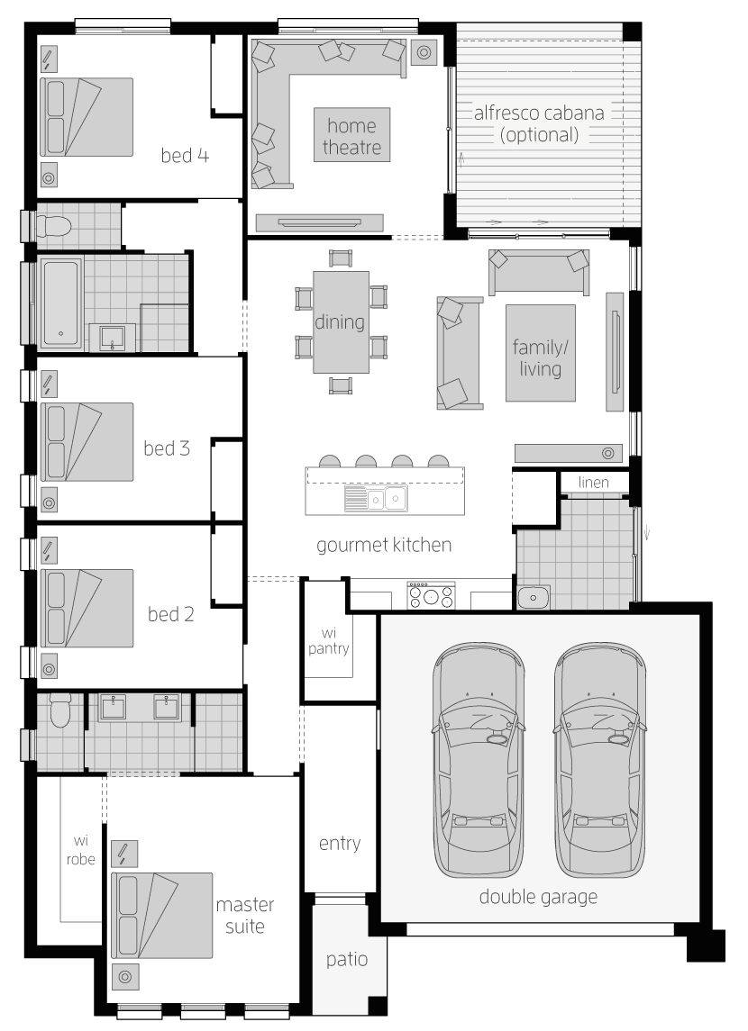 Architectural New Home Designs - Addington Floor Plan 