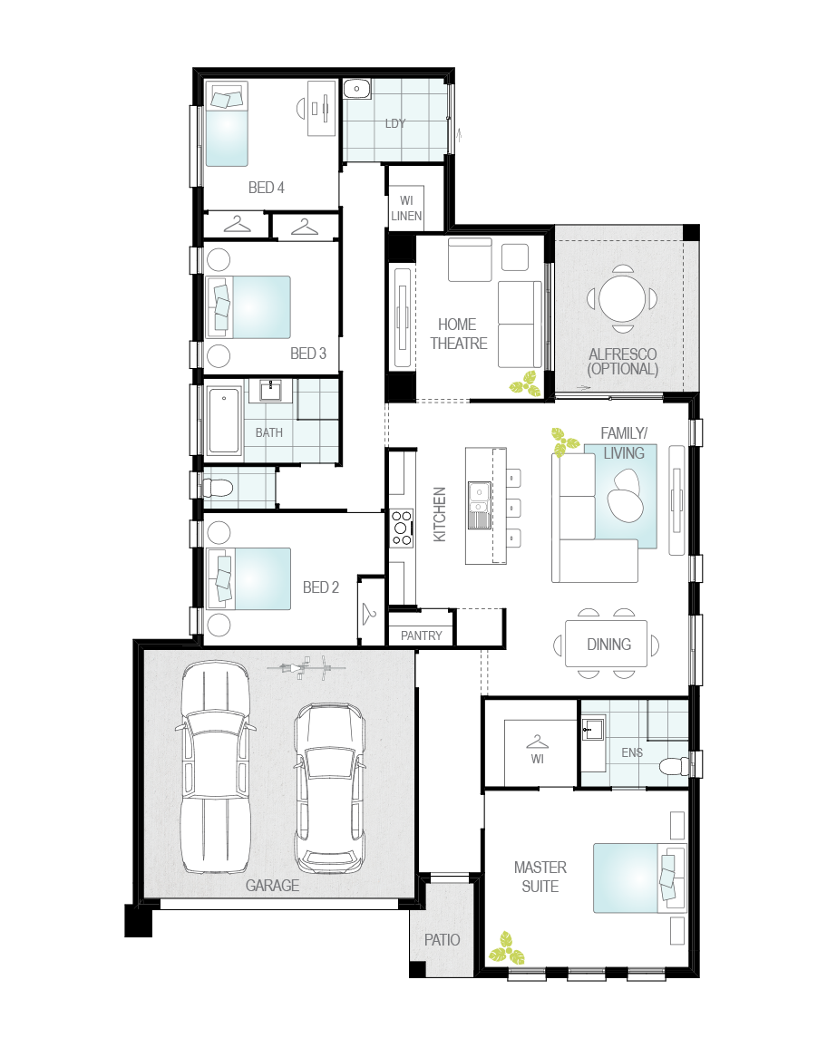 Architectural New Home Designs - Aston Floor Plan 