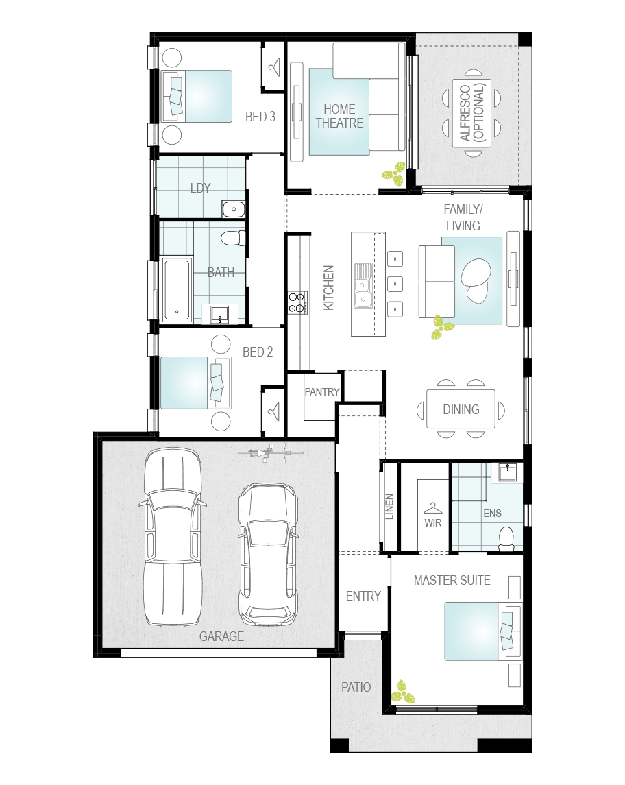 Architectural New Home Designs - Lagonda Floor Plans
