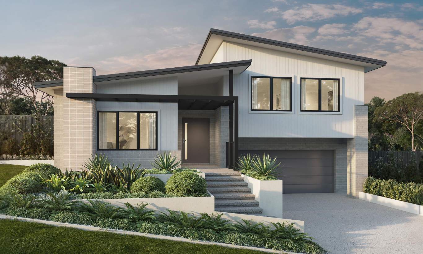 new split level home design flinders with gibralter facade