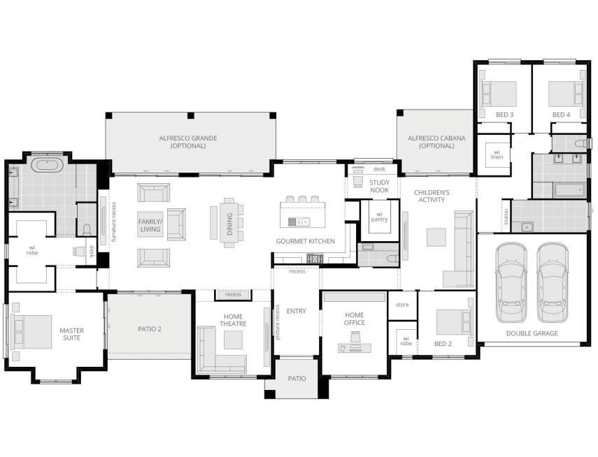 Architectural New Home Designs - Rosewood Floorplan
