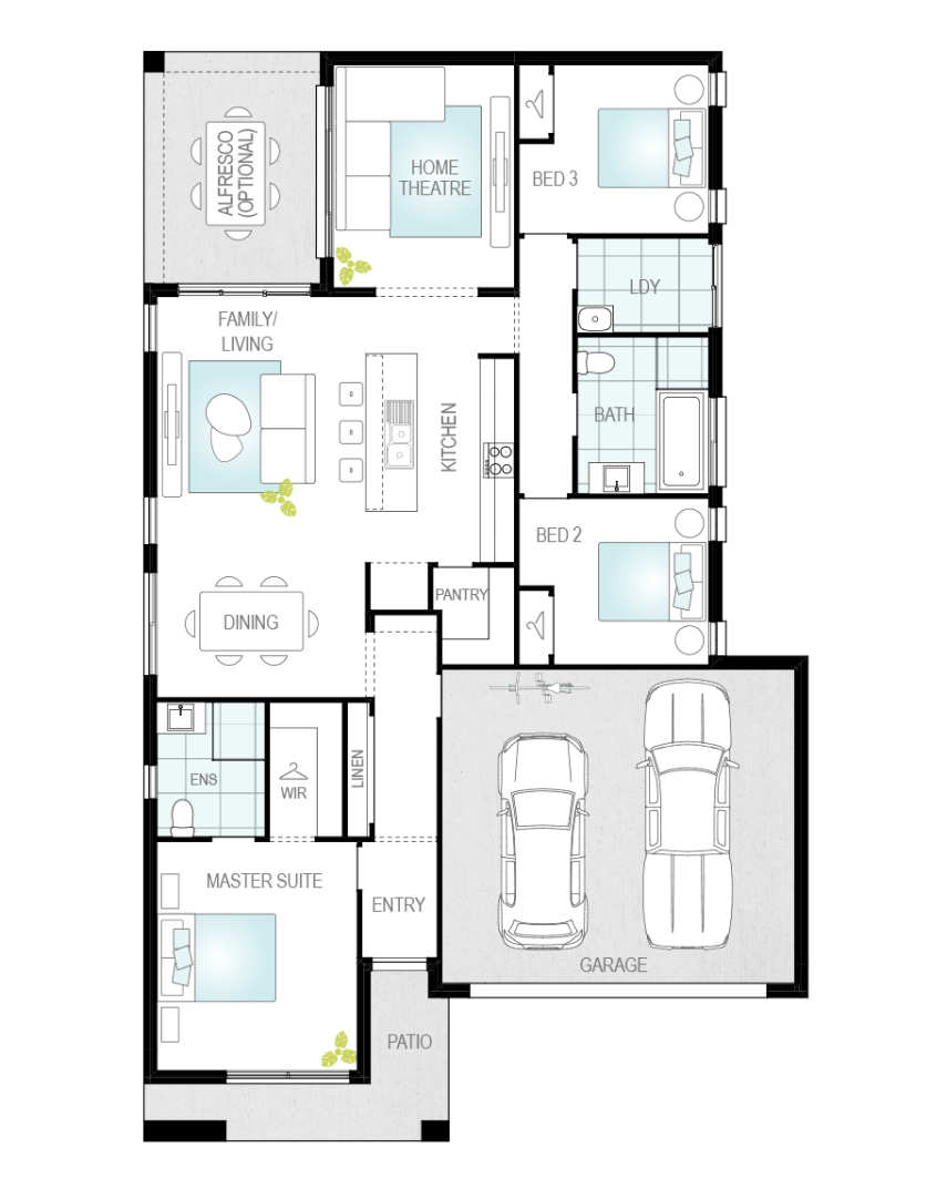 Architectural New Home Designs - Lagonda Floor Plans