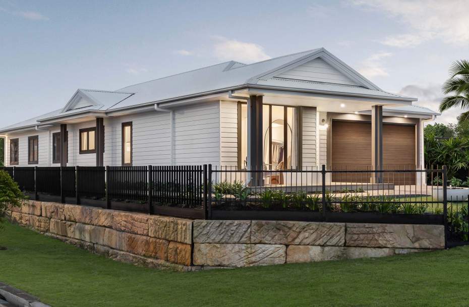 corner block lucia three seaspray facade on display at watagan park