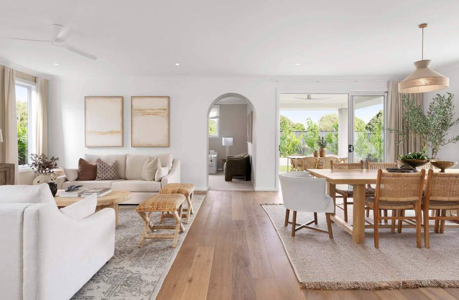 two storey home design valiente three living/dining at menangle park