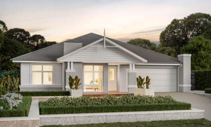 single story house design Seaside Executive westbury facade