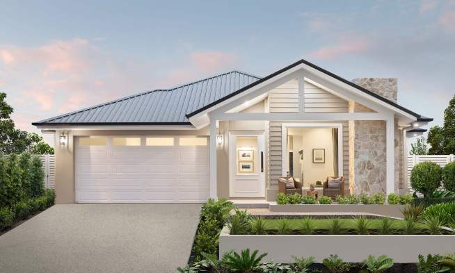 single storey home design havana grande cayman facade at watagan park