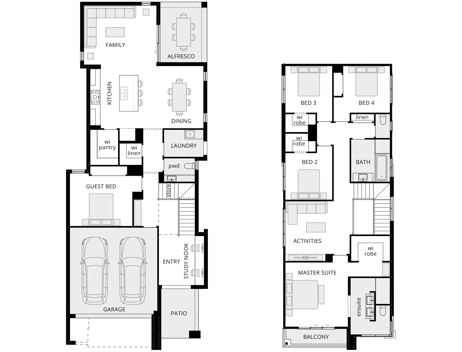 two storey home design lancaster 31 floorplan rhs