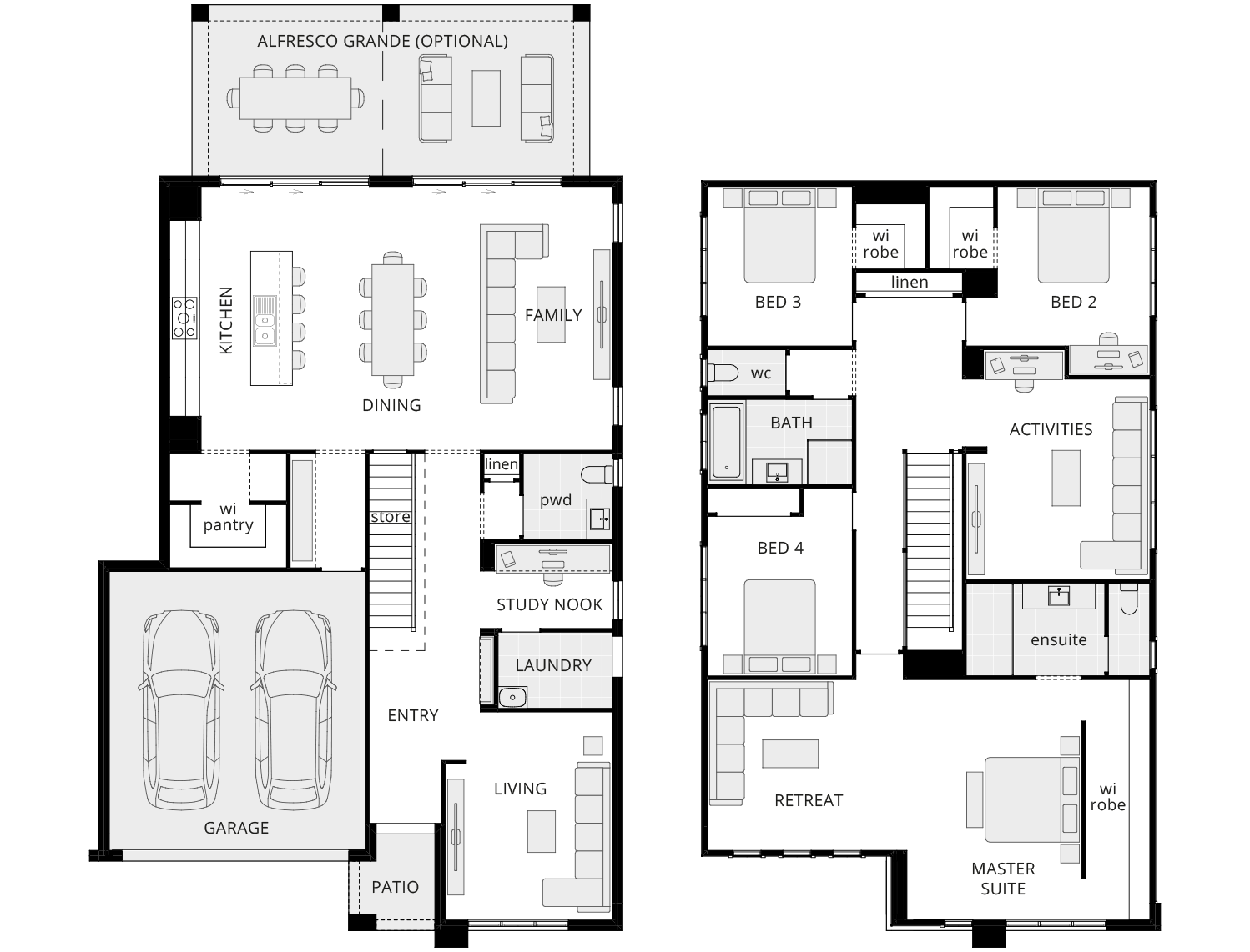 double storey home design lagos standard floorplan rhs