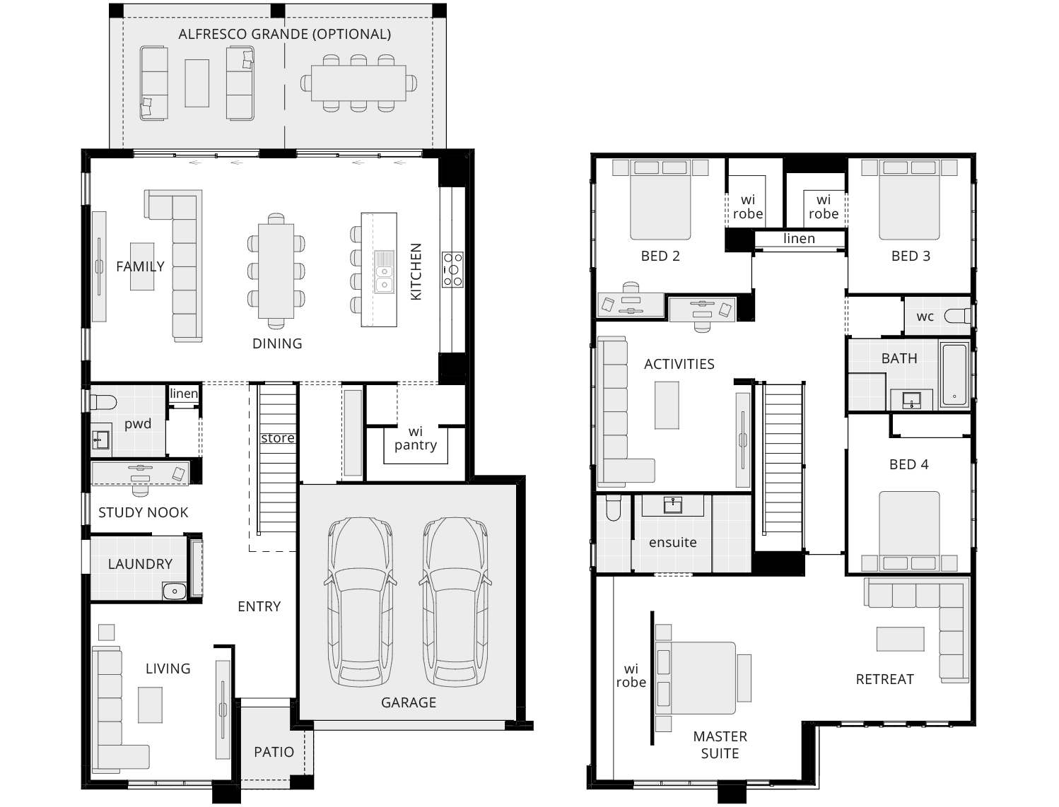 double storey home design lagos standard floorplan rhs