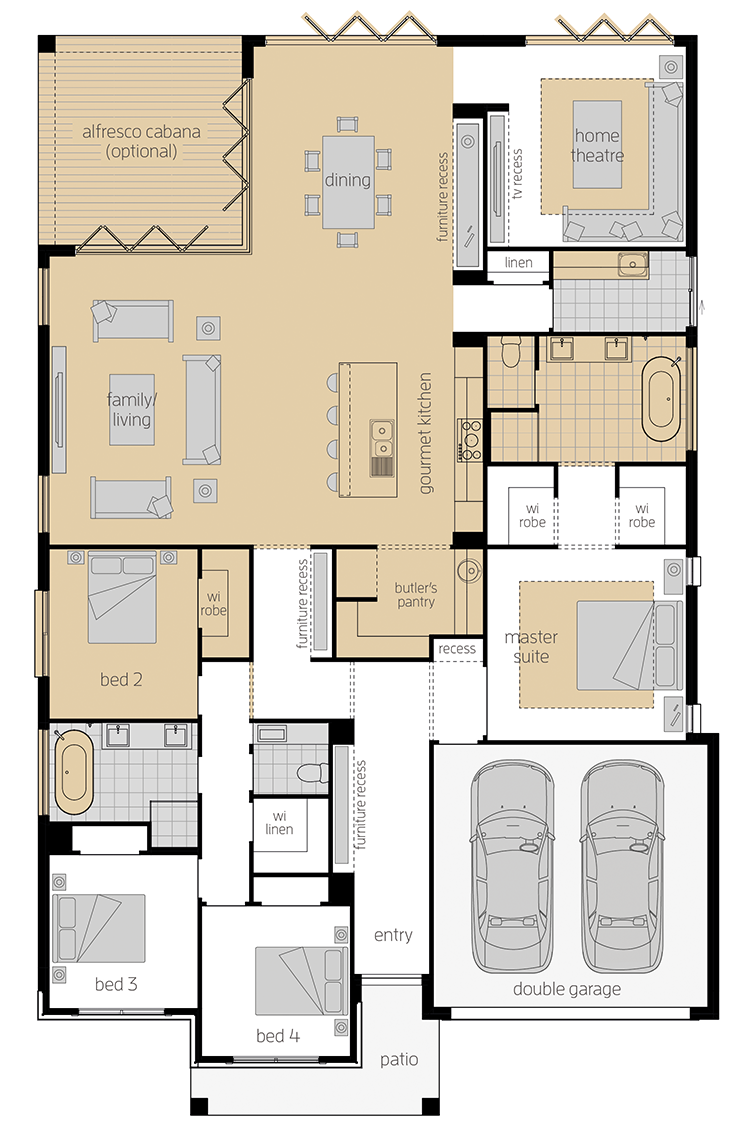 The Alderman Single-Storey Floor Plan | McDonald Jones Homes