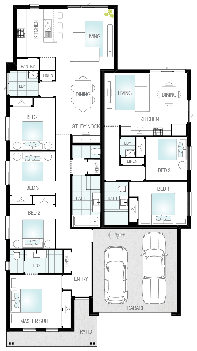 dual living floorplan bragado rhs