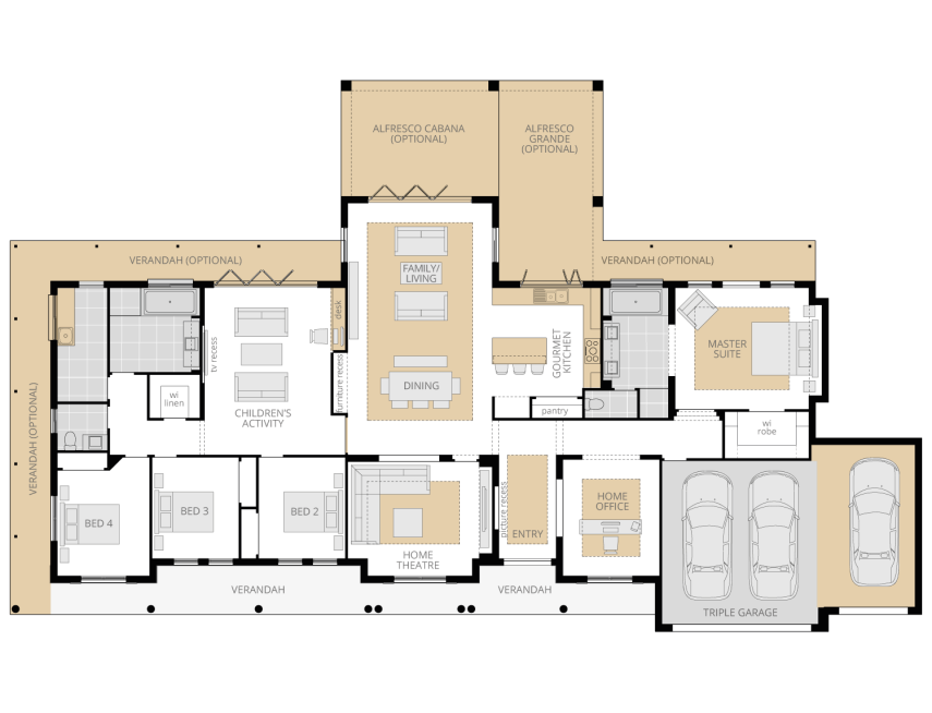 Bronte Executive- Acreage Floor Plan Upgrade- McDonald Jones