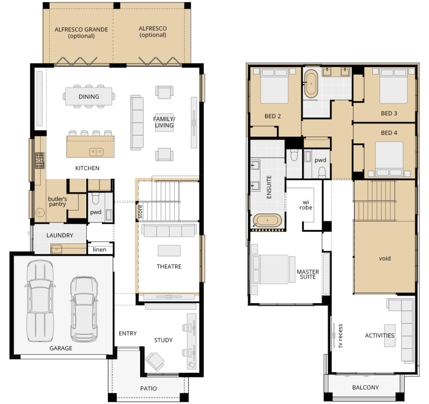 2 storey house designs and floor plans