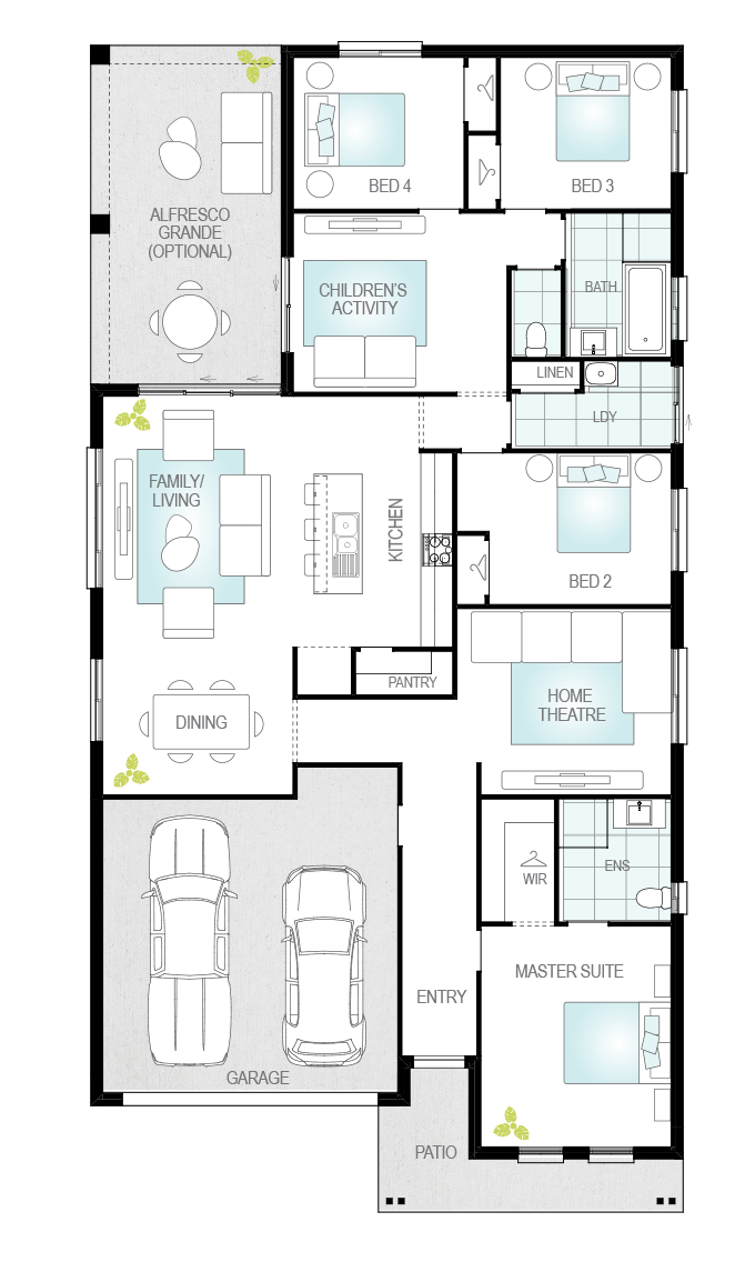 Affordable House Design - Almeria | McDonald Jones Homes