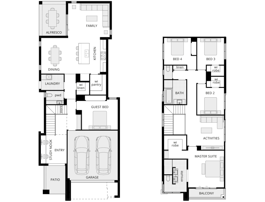 two storey home design lancaster 31 floorplan rhs