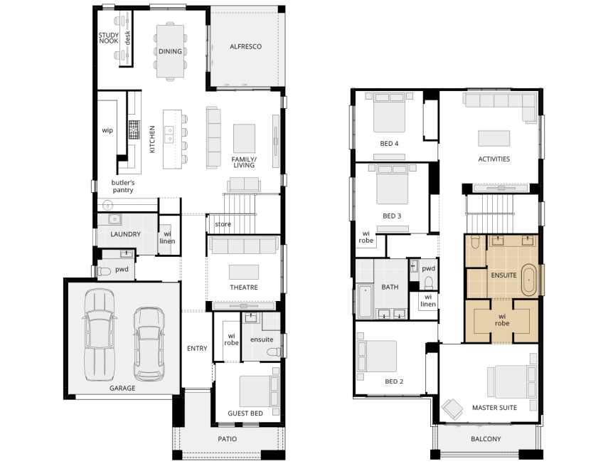 double storey floorplan manhattan 38 alternate ensuite lhs