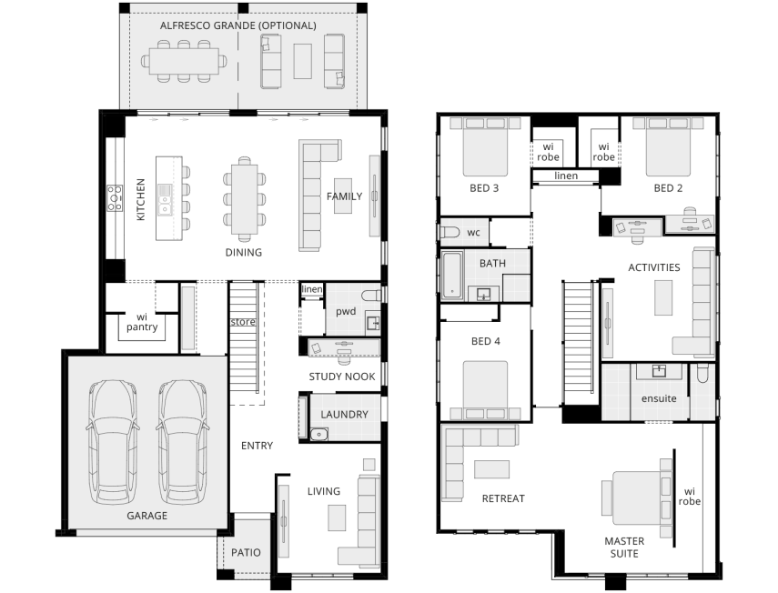 double storey home design lagos standard floorplan lhs