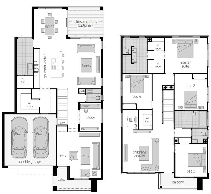 Saxonvale 33 Two - Two Storey Four Bedroom House Plan