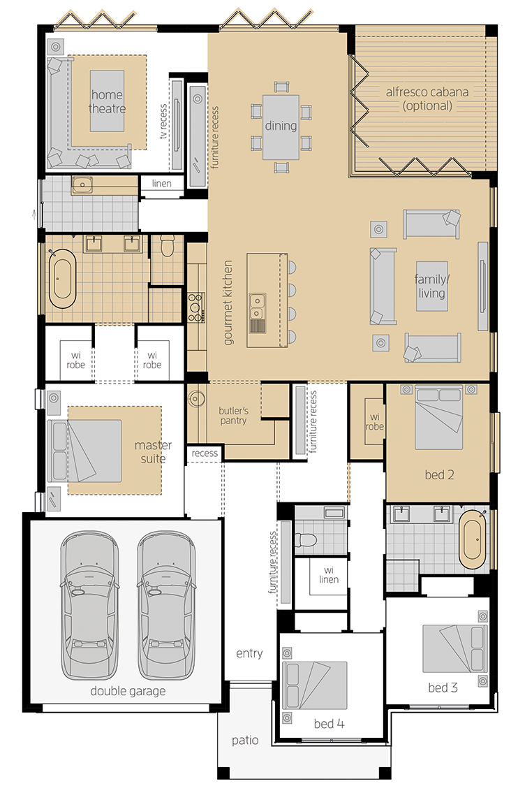 The Alderman Single-storey Floor Plan 