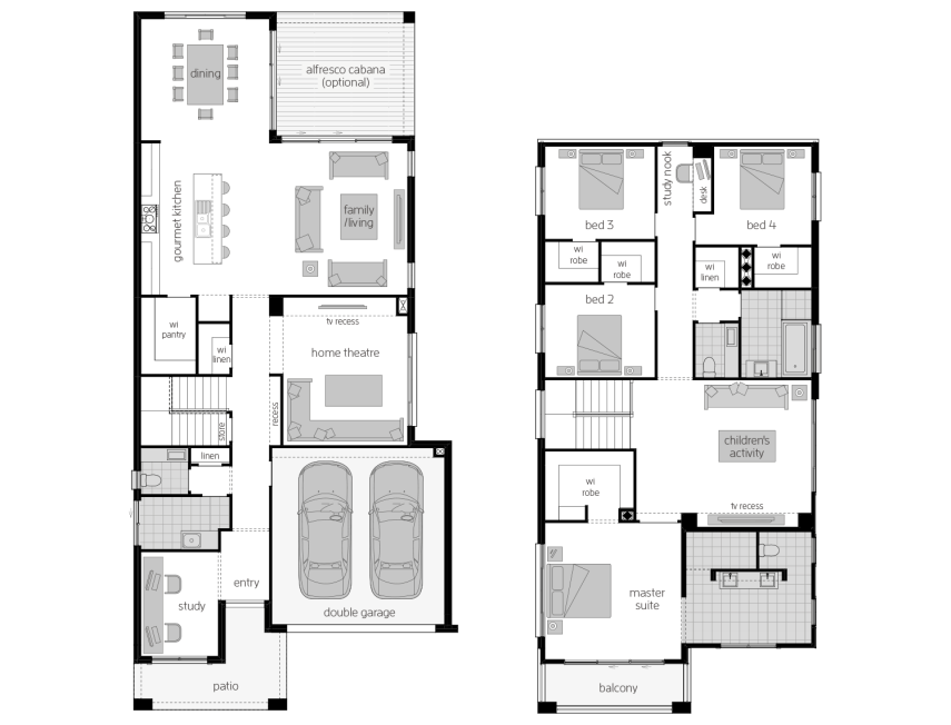 St. Clair 37 Three- Two Storey Floor Plan- McDonald Jones