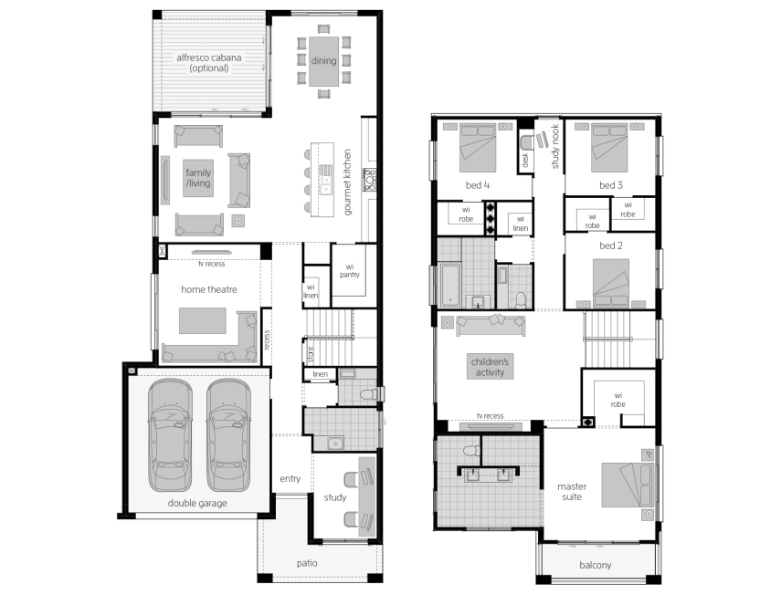 St. Clair 37 Three- Two Storey Floor Plan- McDonald Jones