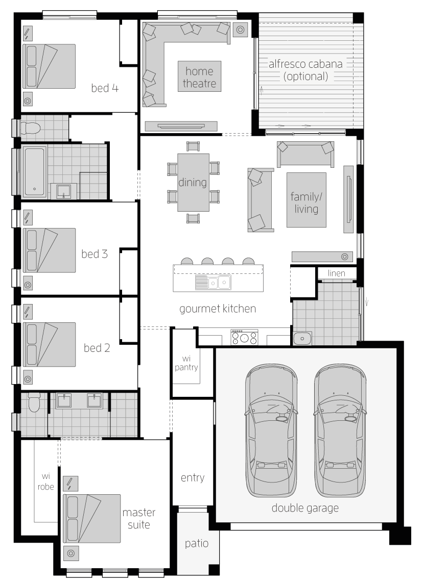 Architectural New Home Designs - Addington Floor Plan 