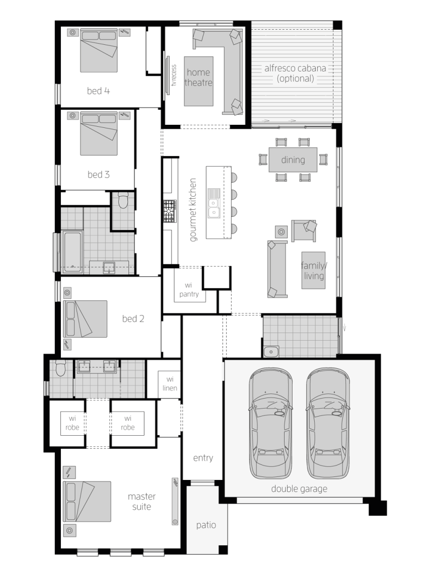 Architectural New Home Designs - Cullen Floor Plans