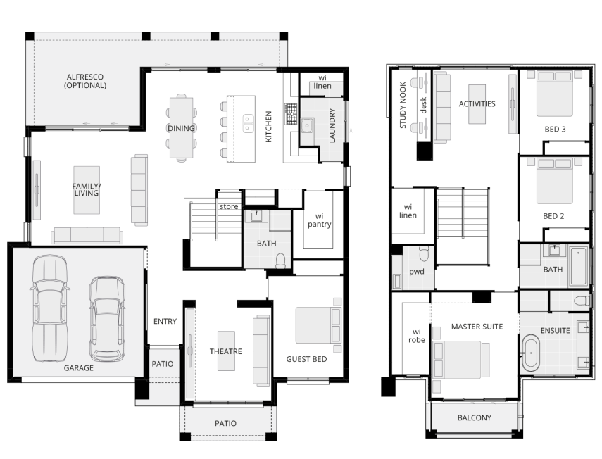 small two story house floor plans