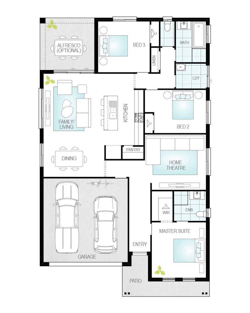 Floor Plan - Mondello - Single Storey Home - McDonald Jones