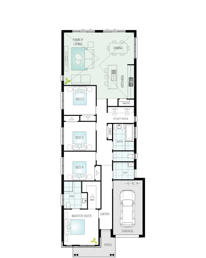 one storey home design ravello floorplan option cathedral ceiling rhs