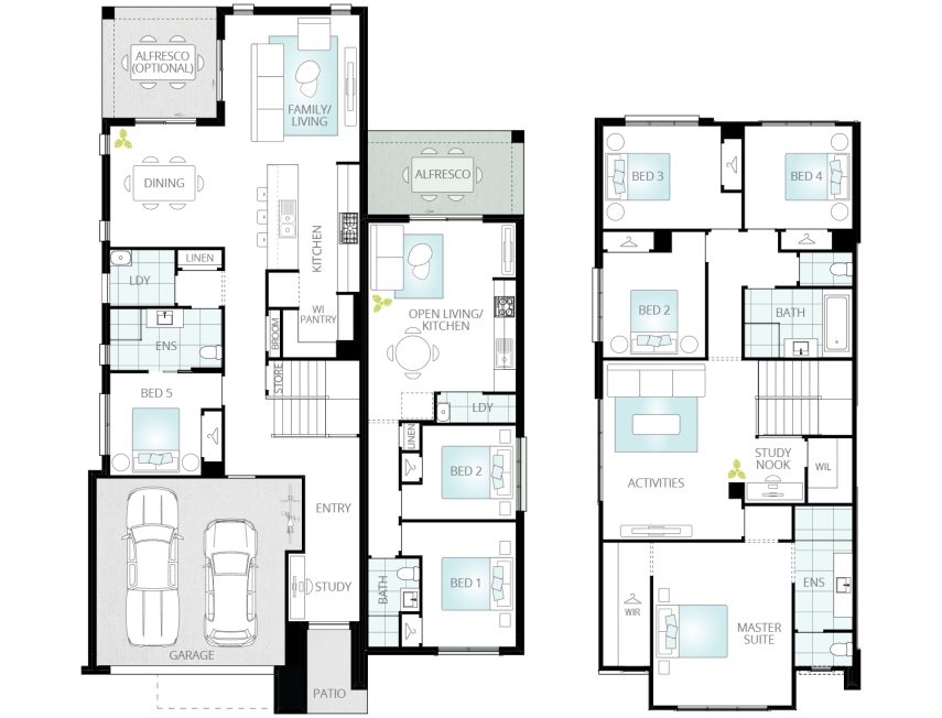 dual living home design soria two 2 bed granny flat alfresco lhs