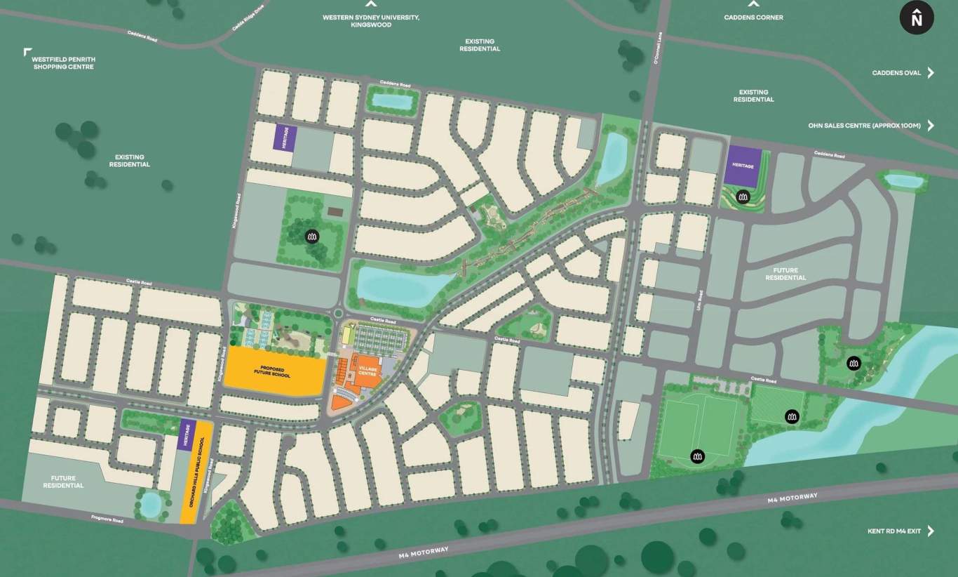 Orchard Hills North Estate Caddens house and land estate map
